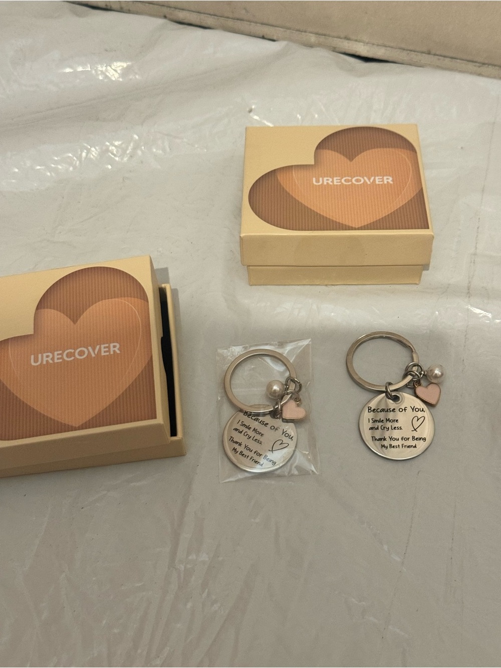 Pink Heart Keychain - Thoughtful Best Friend Gift